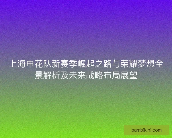 上海申花队新赛季崛起之路与荣耀梦想全景解析及未来战略布局展望